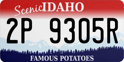 ID license plate 2P9305R