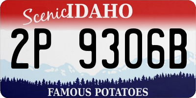 ID license plate 2P9306B