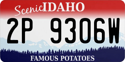 ID license plate 2P9306W