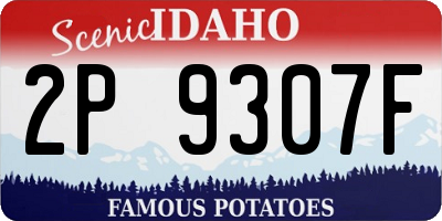 ID license plate 2P9307F