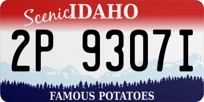 ID license plate 2P9307I