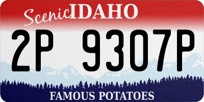 ID license plate 2P9307P