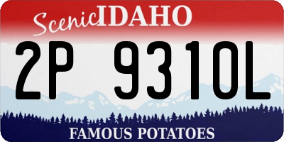 ID license plate 2P9310L