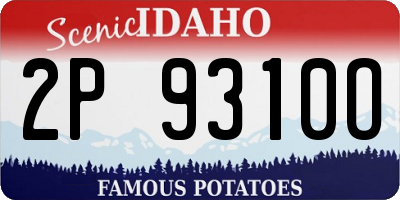 ID license plate 2P9310O
