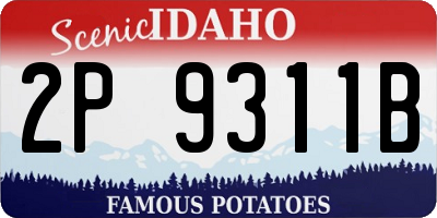 ID license plate 2P9311B