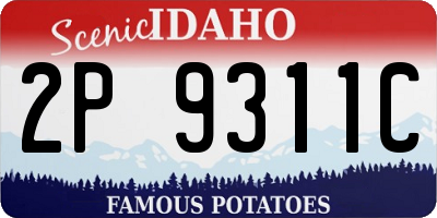 ID license plate 2P9311C