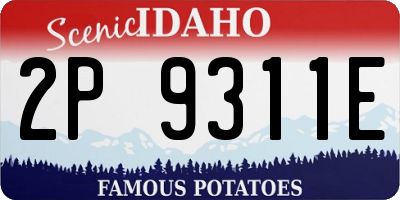 ID license plate 2P9311E