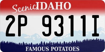 ID license plate 2P9311I