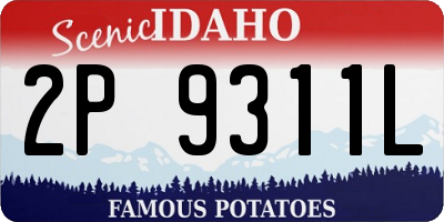 ID license plate 2P9311L