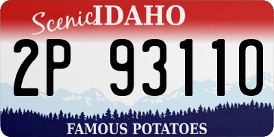 ID license plate 2P9311O