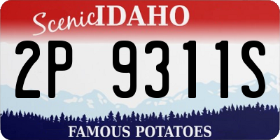 ID license plate 2P9311S