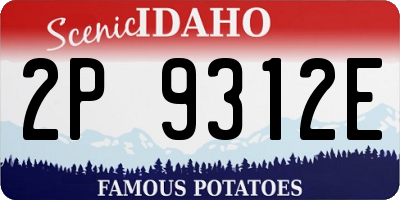 ID license plate 2P9312E