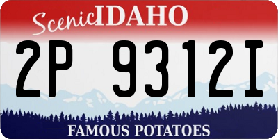 ID license plate 2P9312I