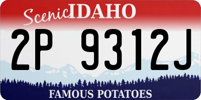 ID license plate 2P9312J