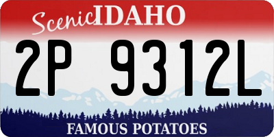 ID license plate 2P9312L