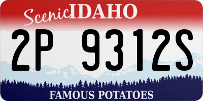 ID license plate 2P9312S