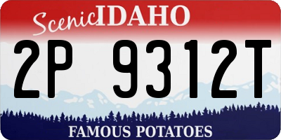 ID license plate 2P9312T