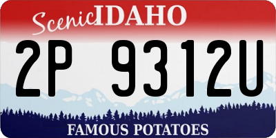 ID license plate 2P9312U