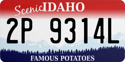 ID license plate 2P9314L