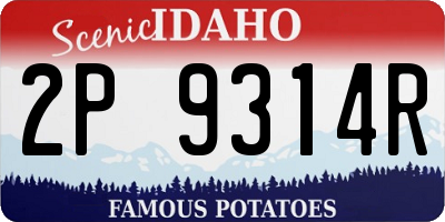 ID license plate 2P9314R