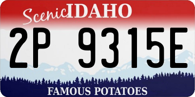 ID license plate 2P9315E