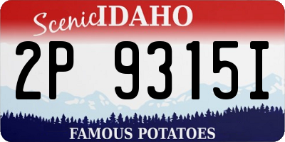 ID license plate 2P9315I