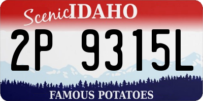 ID license plate 2P9315L