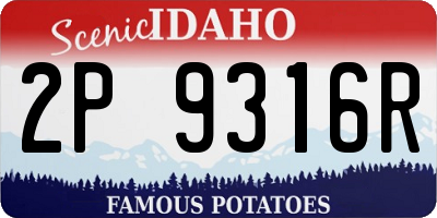 ID license plate 2P9316R