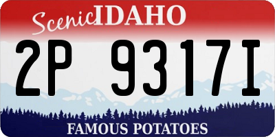 ID license plate 2P9317I