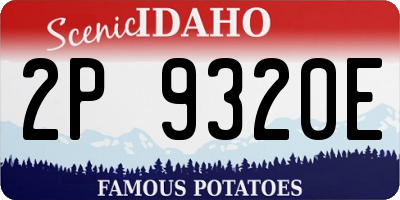 ID license plate 2P9320E