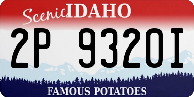 ID license plate 2P9320I