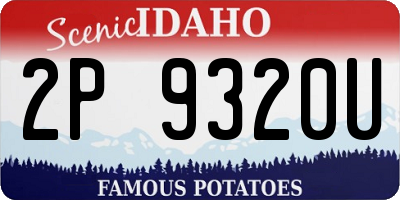 ID license plate 2P9320U