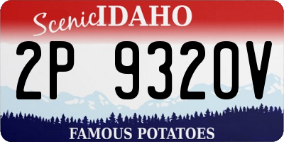 ID license plate 2P9320V
