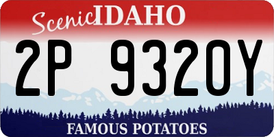 ID license plate 2P9320Y