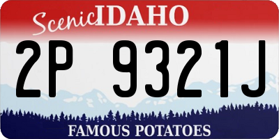ID license plate 2P9321J