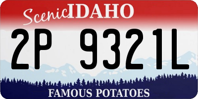 ID license plate 2P9321L