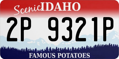 ID license plate 2P9321P