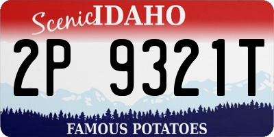 ID license plate 2P9321T