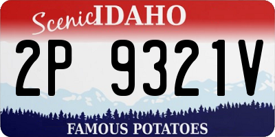 ID license plate 2P9321V