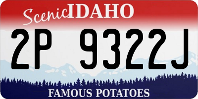 ID license plate 2P9322J