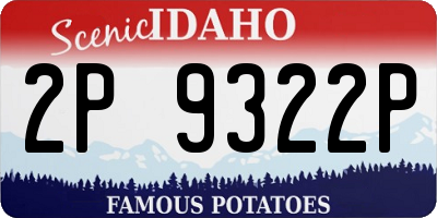 ID license plate 2P9322P