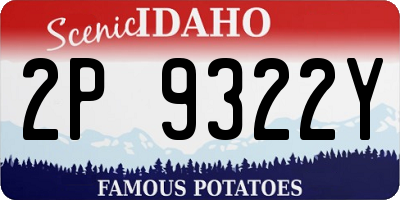 ID license plate 2P9322Y