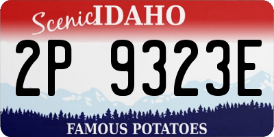 ID license plate 2P9323E