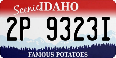 ID license plate 2P9323I
