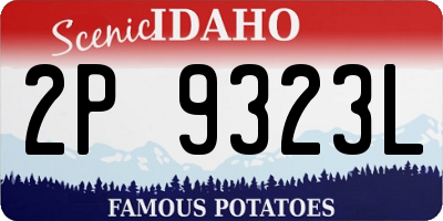 ID license plate 2P9323L