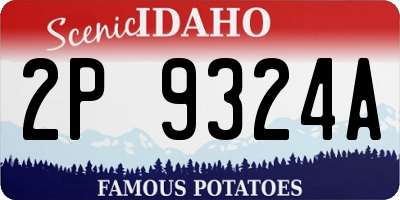 ID license plate 2P9324A