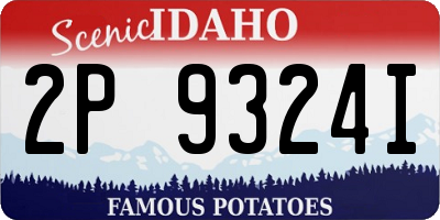 ID license plate 2P9324I