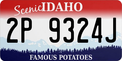 ID license plate 2P9324J