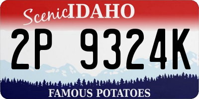 ID license plate 2P9324K