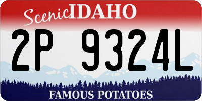 ID license plate 2P9324L